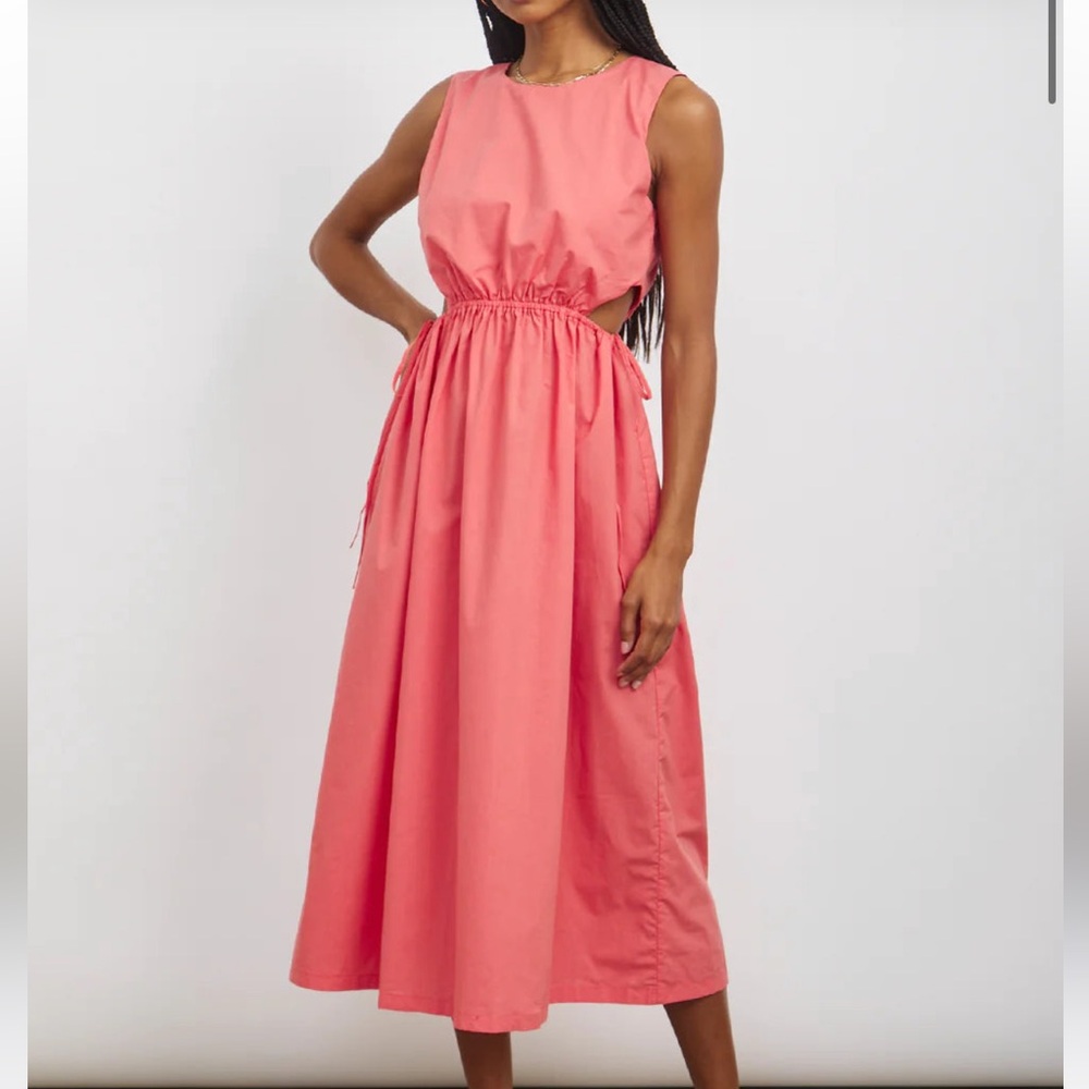 #39.Rails Yvette Side Cut Out Sleeveless Dress Spiced Coral Size M - Picture 2 of 8